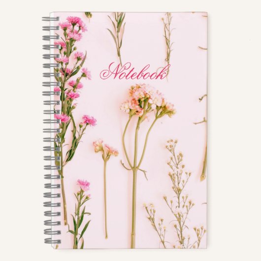 Personalized Floral Spiral Notebook Notitieboek (Voorkant)