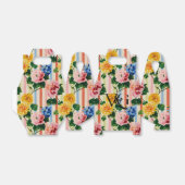 Personalized Floral Stripe Wedding Bedankdoosjes (Uitgevouwen)