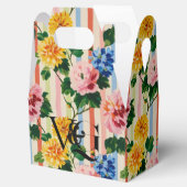 Personalized Floral Stripe Wedding Bedankdoosjes (Geopend)