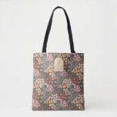 Personalized Floral Tote Bag – Initial & Name (Devant)