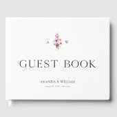 Personalized Floral Wedding Guest Book Gastenboek (Voorkant)