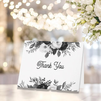 Personalized Floral Wedding Thank You Notes Bedankkaart