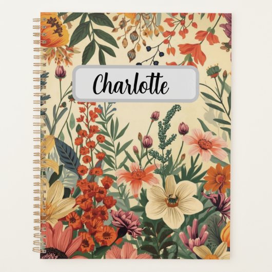 Personalized Flower Cover Productivity & Goal  Planner (Voorkant)