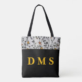 Personalized Flower Vine Tote Bag (Dos)