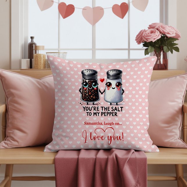 Personalized Food Couple Pun Valentine Pillow Kussen (Personalized Food Couple Pun Valentine Pillow

)