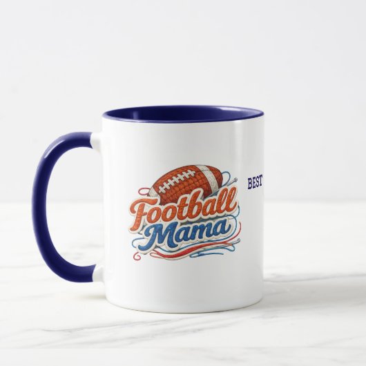 Personalized Football Mom Mug with Photo (Gauche)