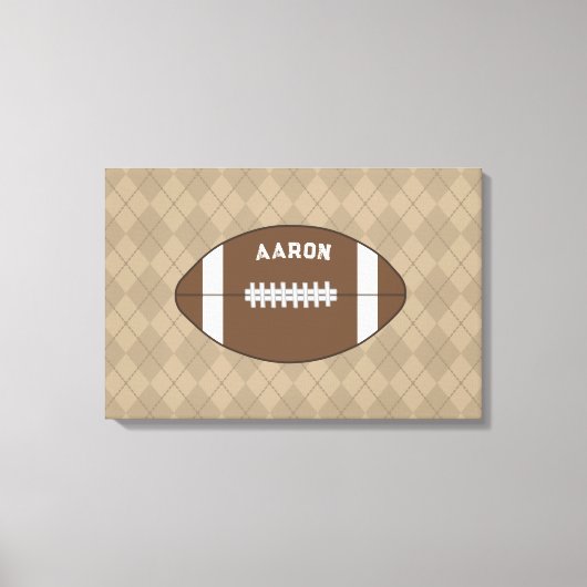 Personalized Football Wall Art Decor Canvas Afdruk (Voorkant)