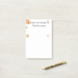 Personalized for elementary Teacher's Cute Peach   Post-it® Notes