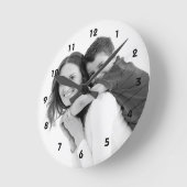 Personalized foto wall clock. Make your own! Ronde Klok (Hoek)