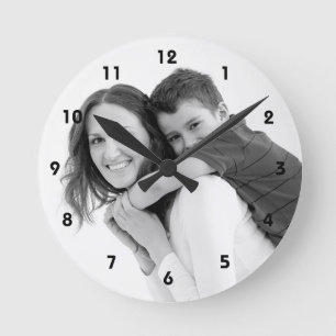 Personalized foto wall clock. Make your own! Ronde Klok