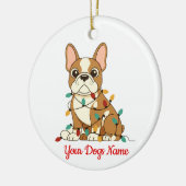 Personalized French Bulldog Christmas Ornament (Links)