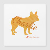 Personalized French Bulldog Pastel Orange Frenchie (Voorkant)