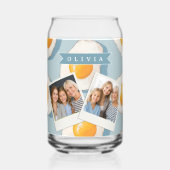 Personalized Fried Egg Pattern Fun Blue Funny (Recto)