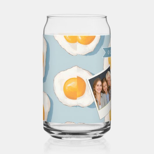 Personalized Fried Egg Pattern Fun Blue Funny (Droite)