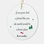 Personalized Friendship Custom Name Best Friend  Keramisch Ornament (Links)