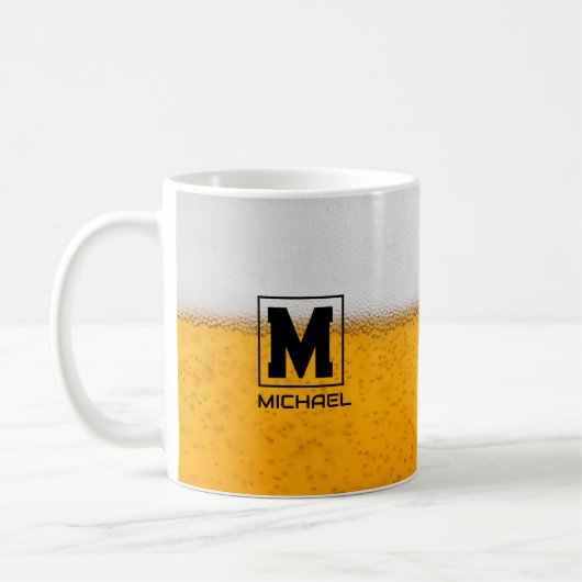Personalized Frosted Beer Mug with Custom Name (Gauche)