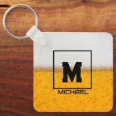 Personalized Frosted Beer Mug with Custom Name Sleutelhanger (Voorkant)