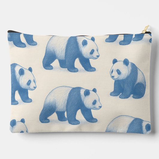 Personalized Fun and Cute Panda Pattern Etui (Achterkant)