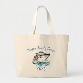 Personalized Fun Cruise Ship Grote Tote Bag