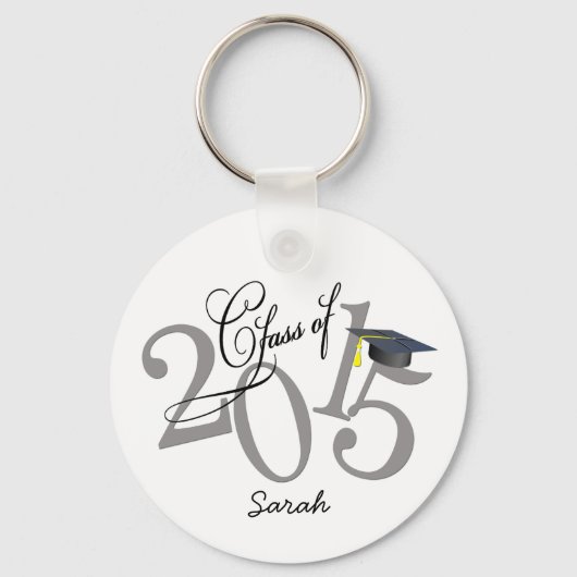 Personalized Funky Class of 2015 Sleutelhanger (Voorkant)