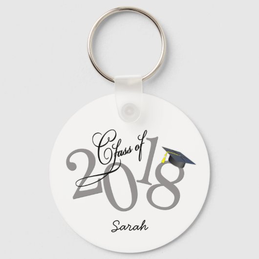 Personalized Funky Class of 2018 Sleutelhanger (Voorkant)