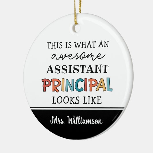 Personalized Funny Assistant Principal Keramisch Ornament (Links)