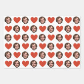Personalized Funny Custom Face Photo Love Heart Inpakpapier Vel (Voorkant 3)
