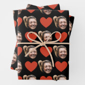 Personalized Funny Custom Face Photo Love Heart  Inpakpapier Vel (In situ)