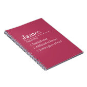 Personalized Funny Dictionary Definition Black  Notitieboek (Rechterzijde)