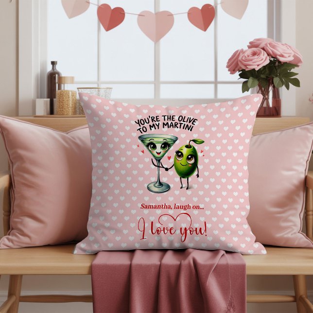 Personalized Funny Fruits Pun Valentine Gifts Kussen (Personalized Funny Fruits Pun Valentine Throw Pillow

)