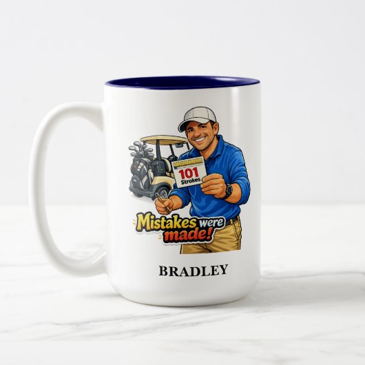 Personalized Funny Golf Fail Gift Mug (Gauche)
