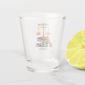 Personalized funny law graduate shot glas (Achterkant)