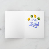 Personalized Funny Lemon Lime Cinco de Mayo Kaart (Binnen)