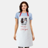 Personalized Funny Love Food Apron Valentine Gift Schort (Gedragen)