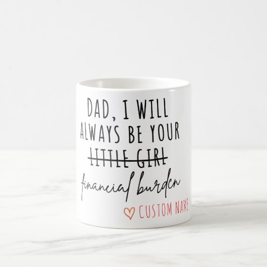 Personalized Funny Mug for Dad Koffiemok (Center)