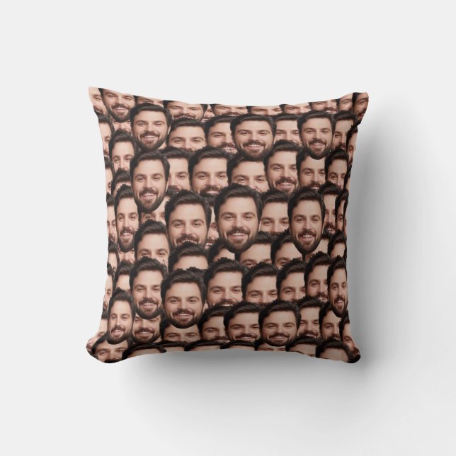 Personalized Funny Overlapping Face Photo  Kussen (Voorkant)