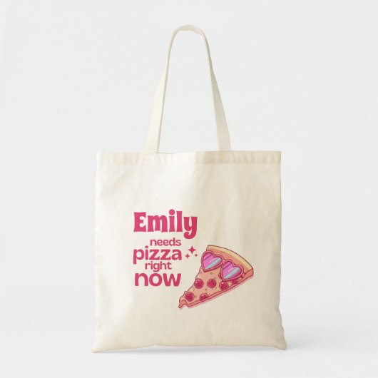 Personalized Funny Pizza Love Gift Tote Bag (Devant)