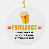 Personalized Funny Popcorn Keramisch Ornament (Achterkant)
