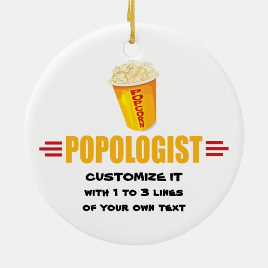 Personalized Funny Popcorn Keramisch Ornament (Achterkant)
