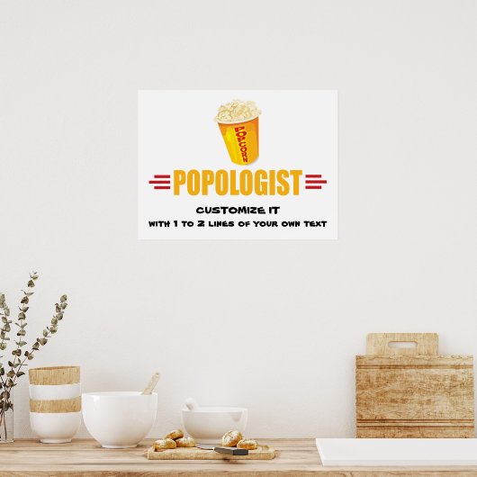Personalized Funny Popcorn Poster (Keuken)