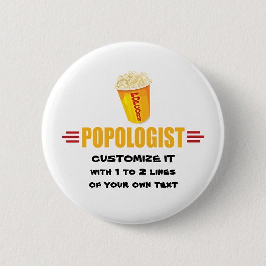 Personalized Funny Popcorn Ronde Button 5,7 Cm (Voorkant)