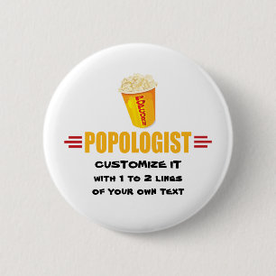 Personalized Funny Popcorn Ronde Button 5,7 Cm