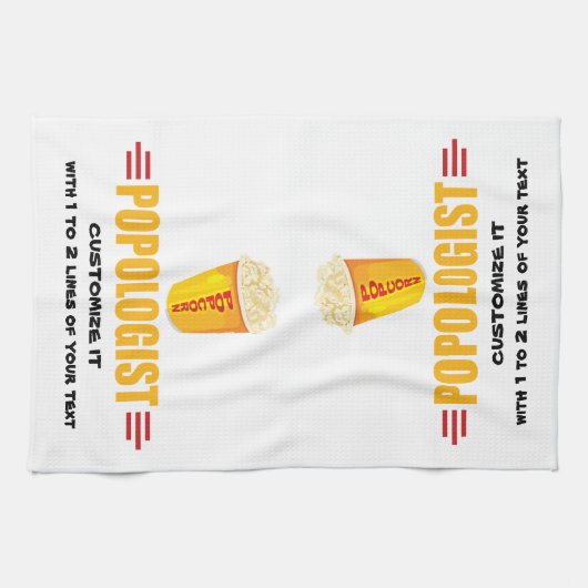 Personalized Funny Popcorn Theedoek (Horizontaal)