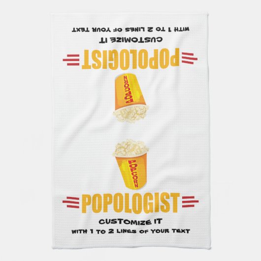 Personalized Funny Popcorn Theedoek (Verticaal)