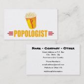Personalized Funny Popcorn Visitekaartje (Voorkant / Achterkant)