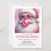 Personalized Funny Santa Heart Glasses Christmas Kaart (Voorkant)