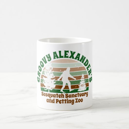 Personalized Funny Sasquatch Sanctuary Koffiemok (Center)