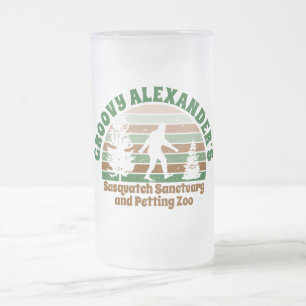 Personalized Funny Sasquatch Sanctuary Matglas Bierpul
