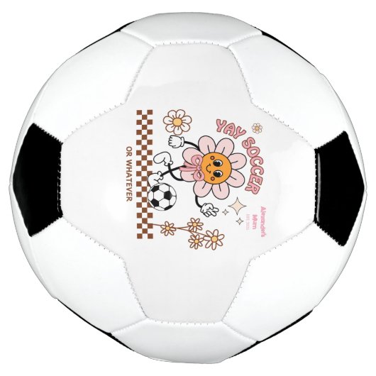 Personalized Funny Soccer Mum Retro Flower (Tourné)