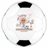 Personalized Funny Soccer Mum Retro Flower  (Devant)